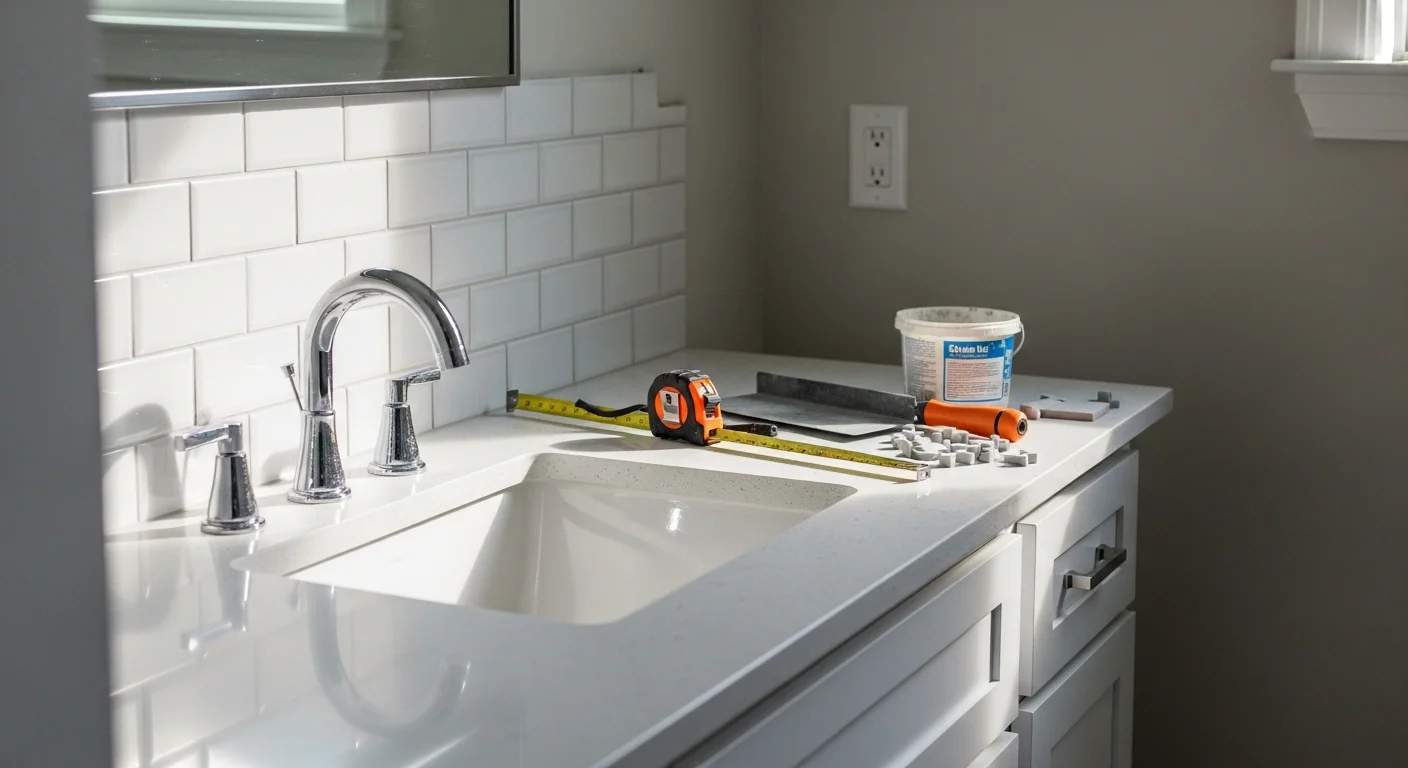 Custom kitchen with granite countertops and tile backsplash