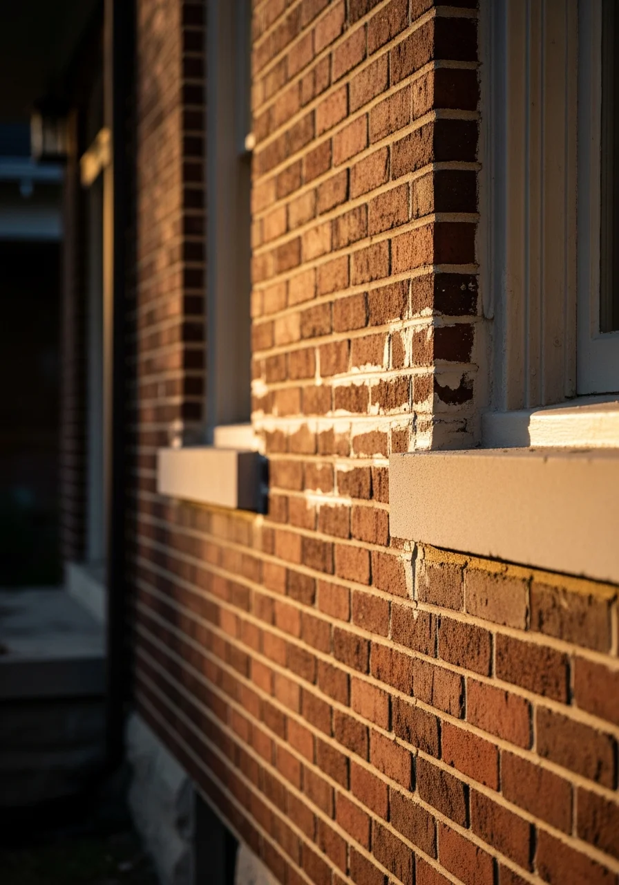 Close-up of professional work on a Fort Worth home's structural or exterior element.